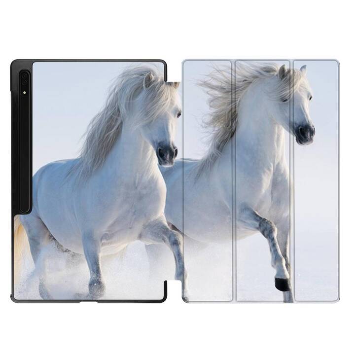 EG Housse (11", Galaxy Tab S9, Chevaux, Multicolore)