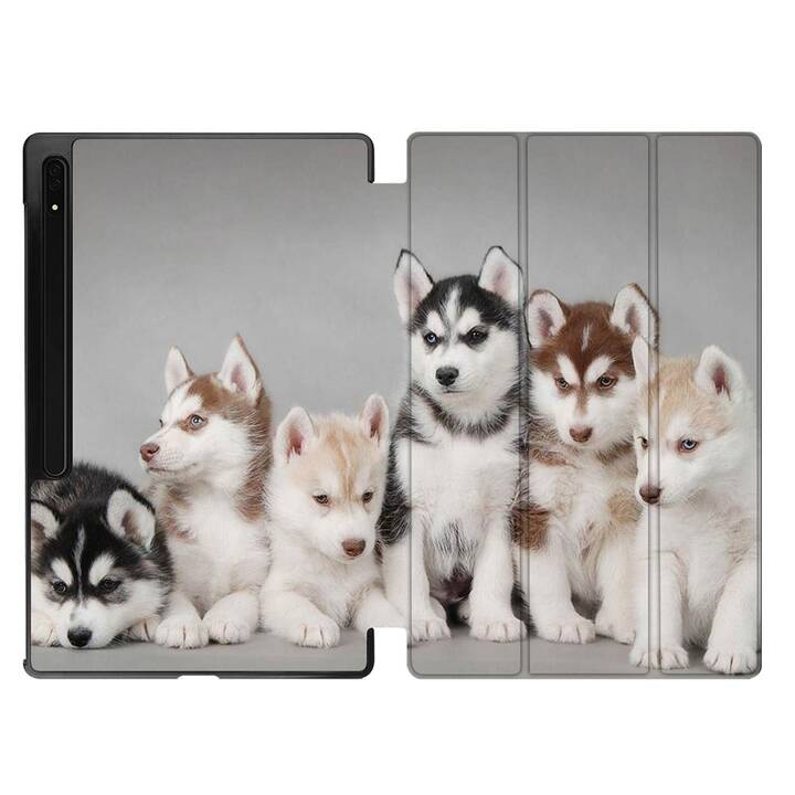 EG Housse (11", Galaxy Tab S9, Chiens, Brun)