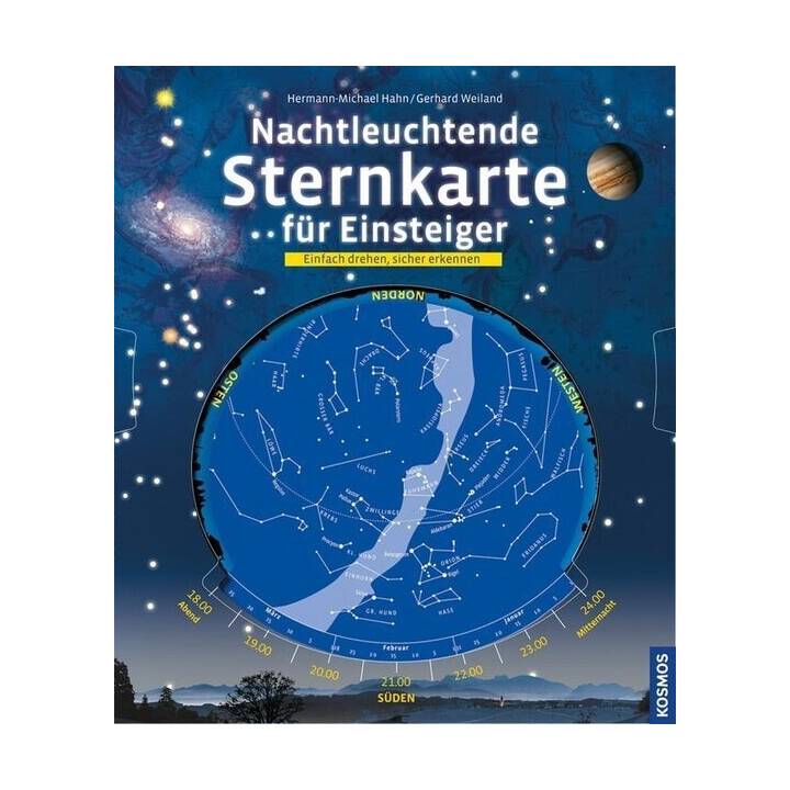 Nachtleuchtende Sternkarte für Einsteiger