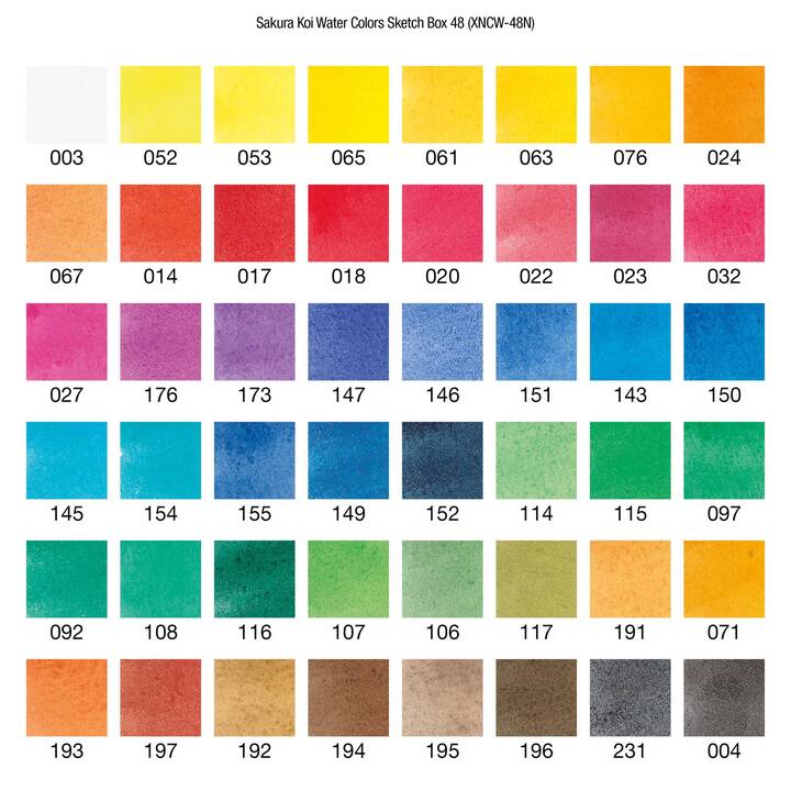 TALENS Aquarellfarbe Koi Pocket Field Sketch Box Set (48 Stück, Mehrfarbig)