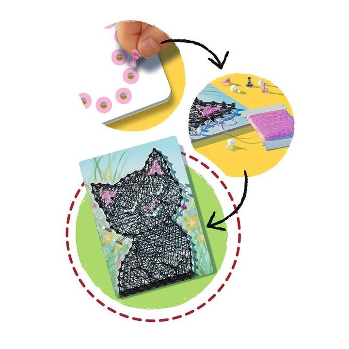 RAVENSBURGER Be creative - String Art Cats Tableau décoratif (Filer)