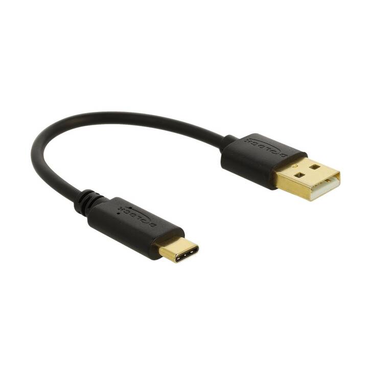 DELOCK USB-Kabel (USB Typ-A, USB-C, 15 cm)
