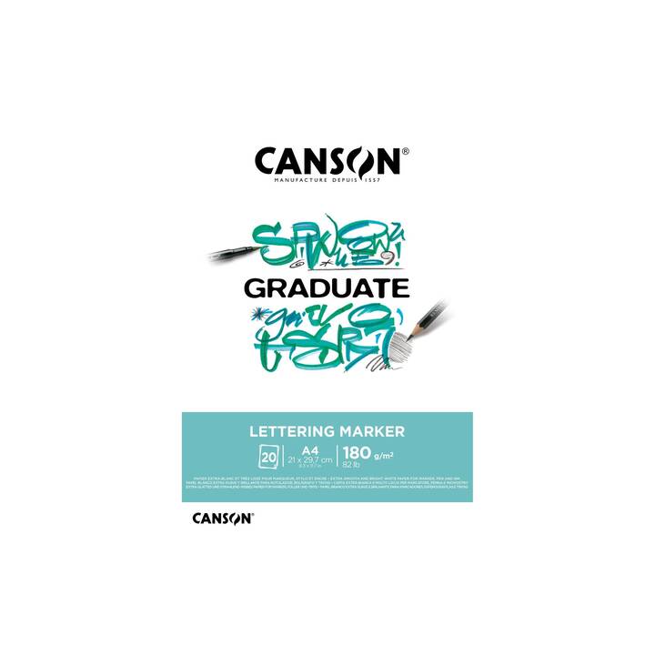 CANSON Papier pour peinture Graduate Lettering Marker (A4)