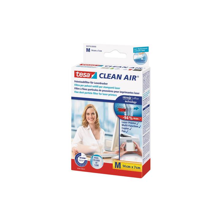 TESA Clean Air Filtre anti-poussière fin (Blanc)