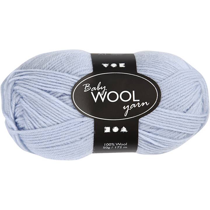 CREATIV COMPANY Wolle Merino (50 g, Hellblau, Blau)