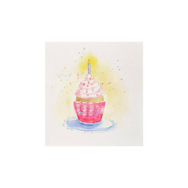 ABC Biglietto di auguri Cupcake (Compleanno, Multicolore)