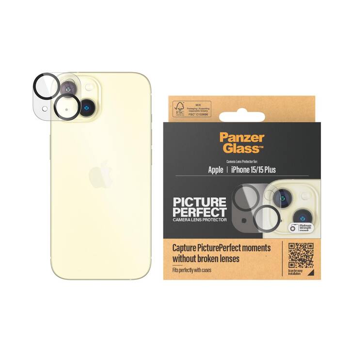 PANZERGLASS Vetro protettivo da schermo Picture Perfect (iPhone 15, iPhone 15 Plus, 1 pezzo)