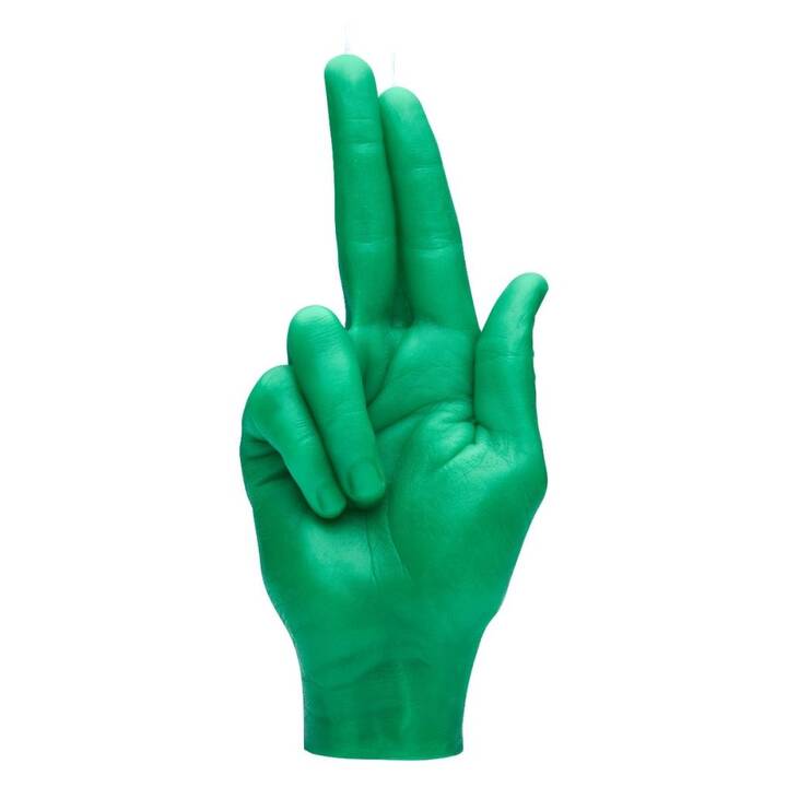 CANDLEHAND Candela con motivo Gun fingers (Verde)