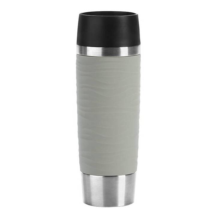 EMSA GMBH Bicchiere thermos Travel Mug Grande (0.5 l, Grigio, Nero, Acciaio inox)