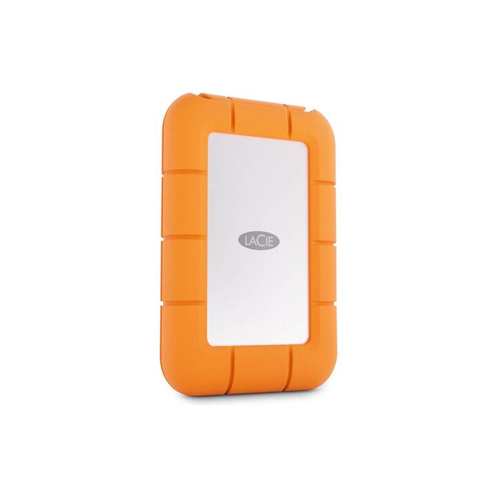LACIE Rugged Mini (USB Typ-C, 500 GB, Orange, Grau)