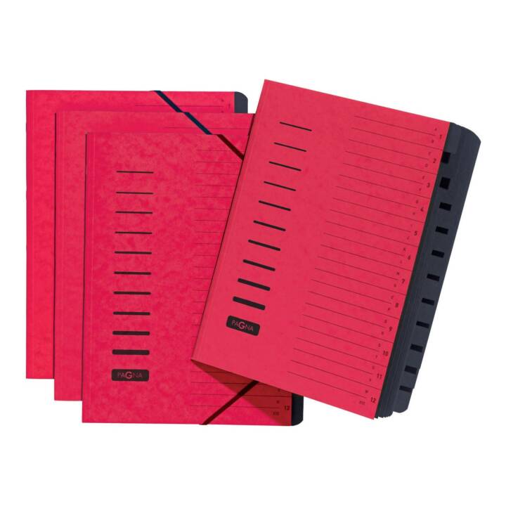 PAGNA Cartellina organizzativa (Nero, Rosso, A4, 1 pezzo)