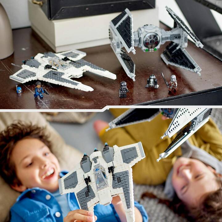 LEGO Star Wars Le chasseur Fang Mandalorien contre le TIE Interceptor (75348)