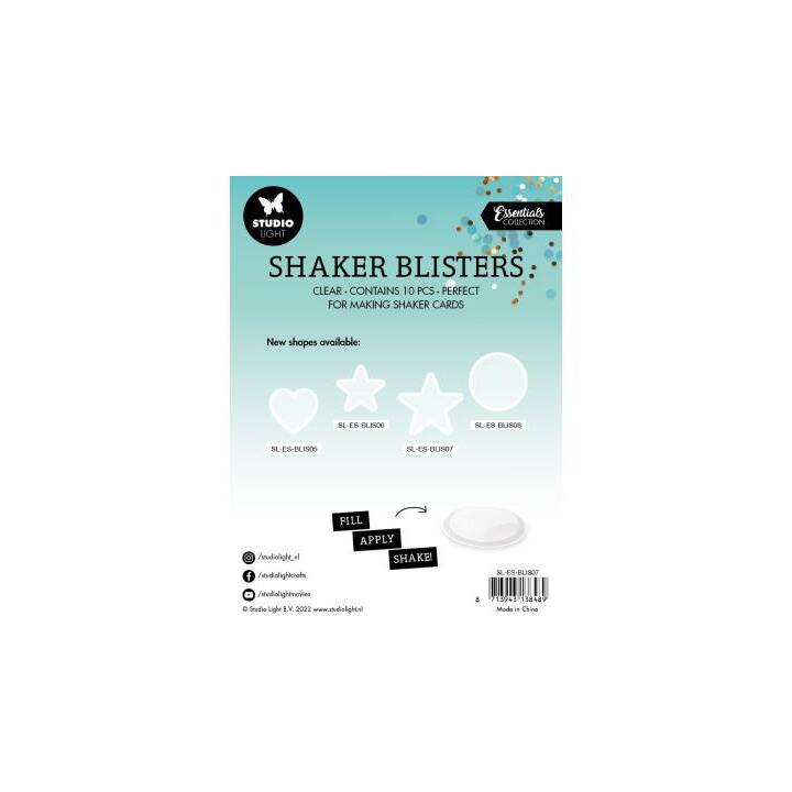 SIZZIX Karteneinsatz Shaker Blister (Transparent, 10 Stück)