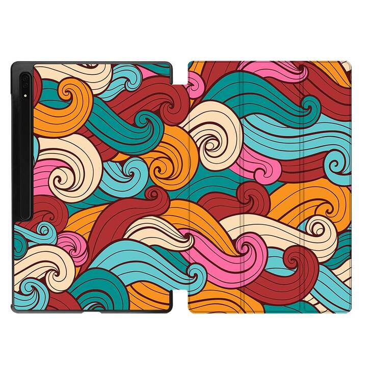 EG Schutzhülle (11", Galaxy Tab S9, Abstrakt, Orange)