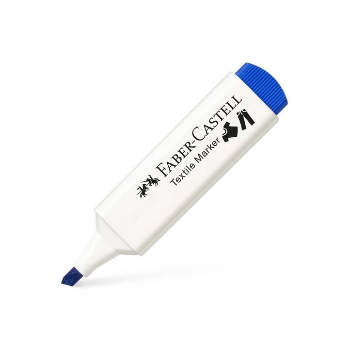 FABER-CASTELL Textilmarker 159523 (Blau, 1 Stück)