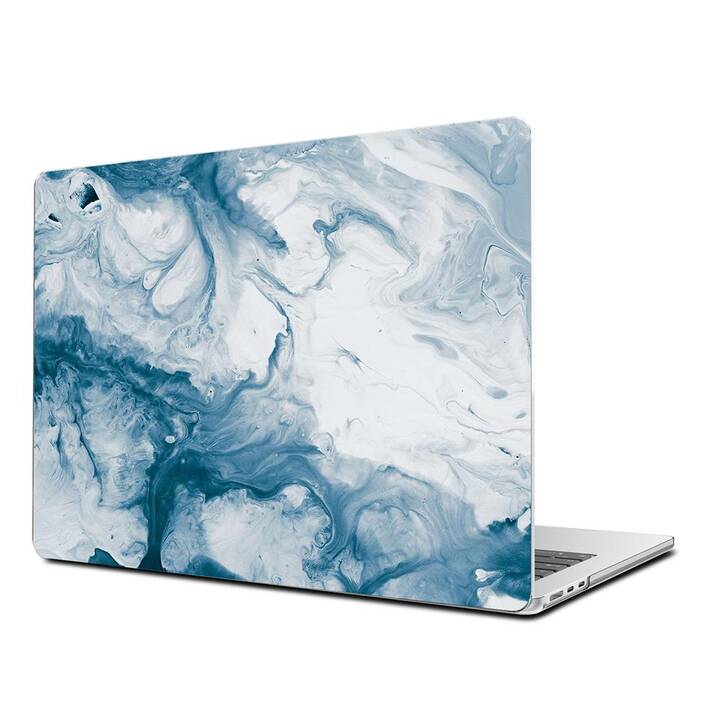 EG Coque rigide (Macbook Air 15" M3 2024, Marbre, Bleu)