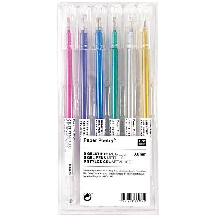 RICO DESIGN Penna gel Metallic  (Multicolore)
