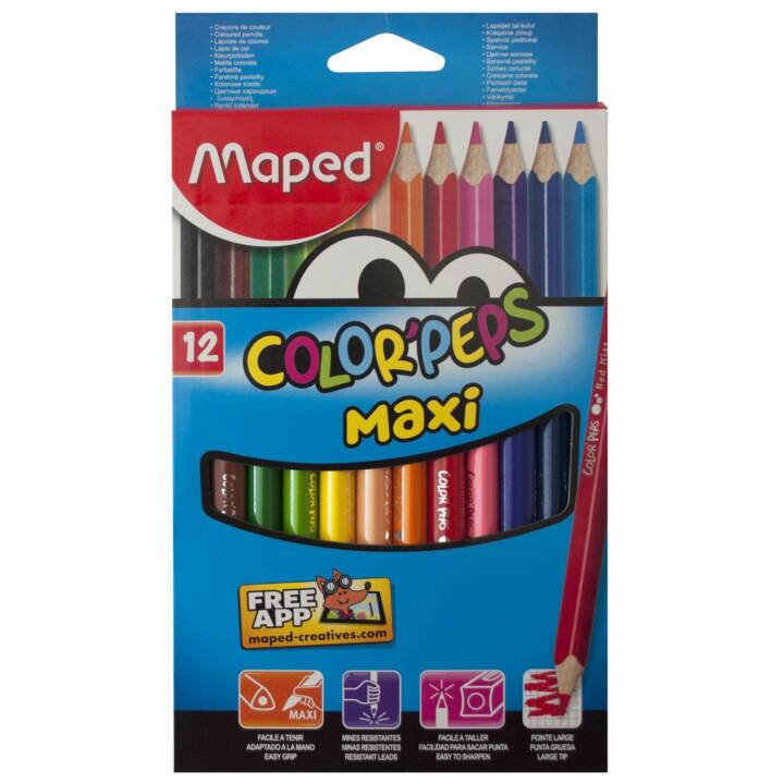MAPED Crayons de couleur (12 pièce)