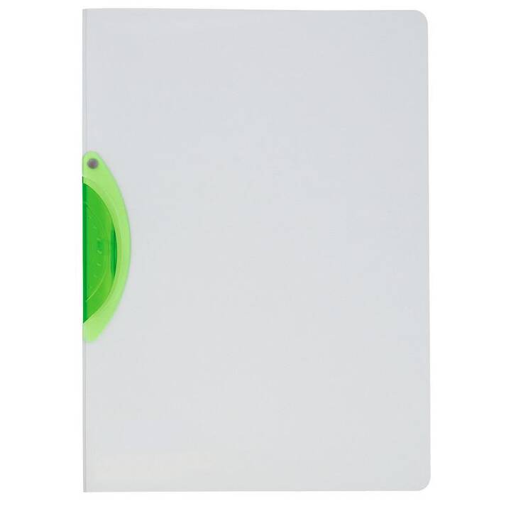 KOLMA RACER Cartellina con clip Easy Plus (Transparente, Verde, A4, 1 pezzo)