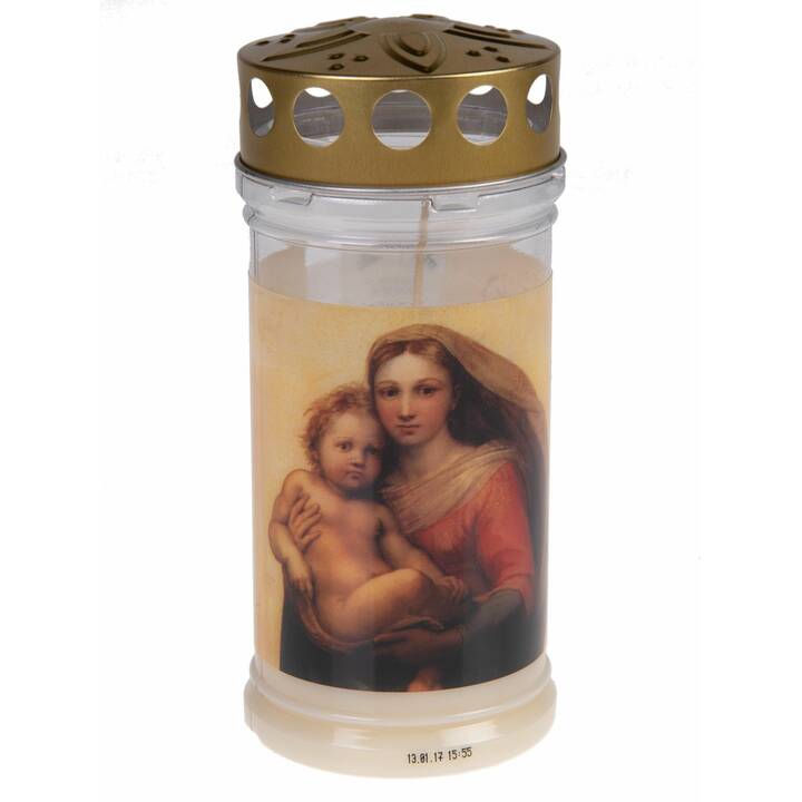 HERZOG KERZEN Tomba candela Memoriam Madonna (Dolore, Giallo, Bianco)