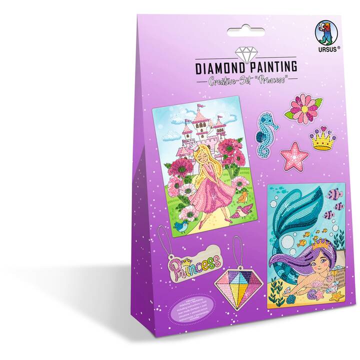 URSUS Diamond Painting Princess Scatole di materiale bricolage (Pitturare)