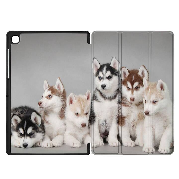 EG coque pour Samsung Galaxy Tab A7 Lite 8.7" (2021) - blanche - chiens