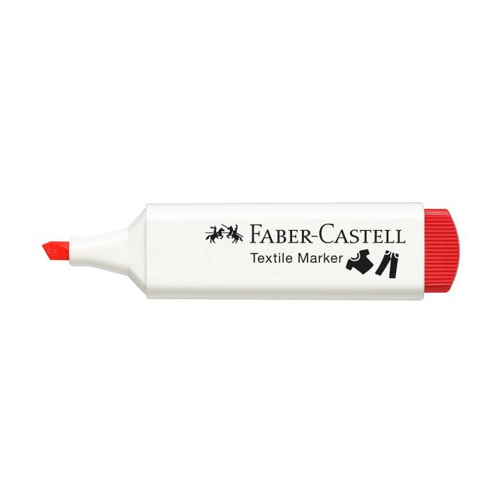 FABER-CASTELL Textilmarker (Rot, 1 Stück)