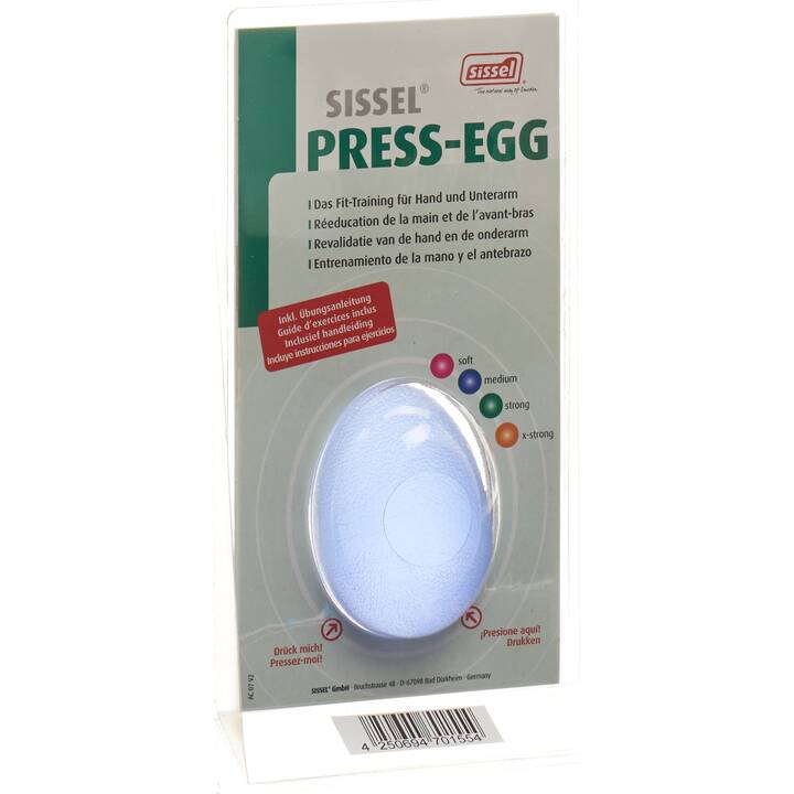 SISSEL Press Egg medium Entraîneur de main Bal (Bleu)