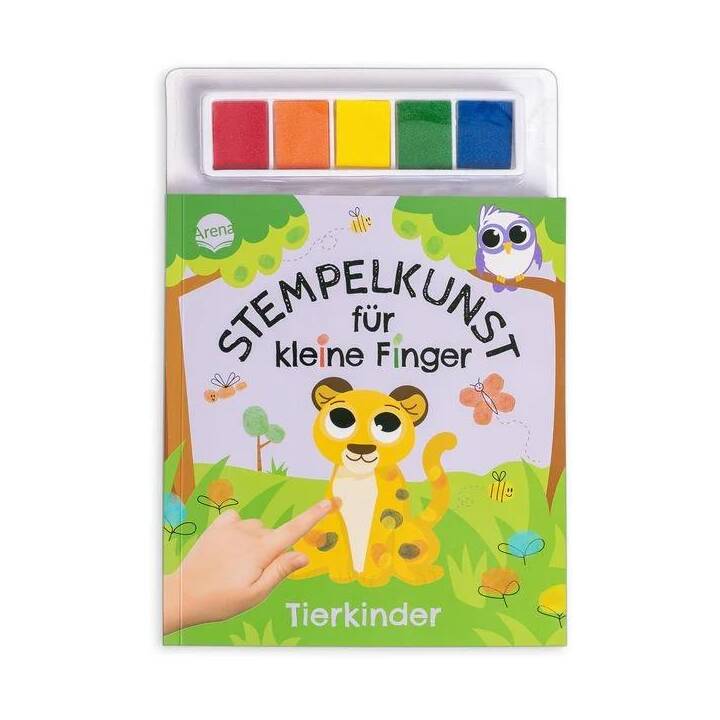 Stempelkunst für kleine Finger. Tierkinder