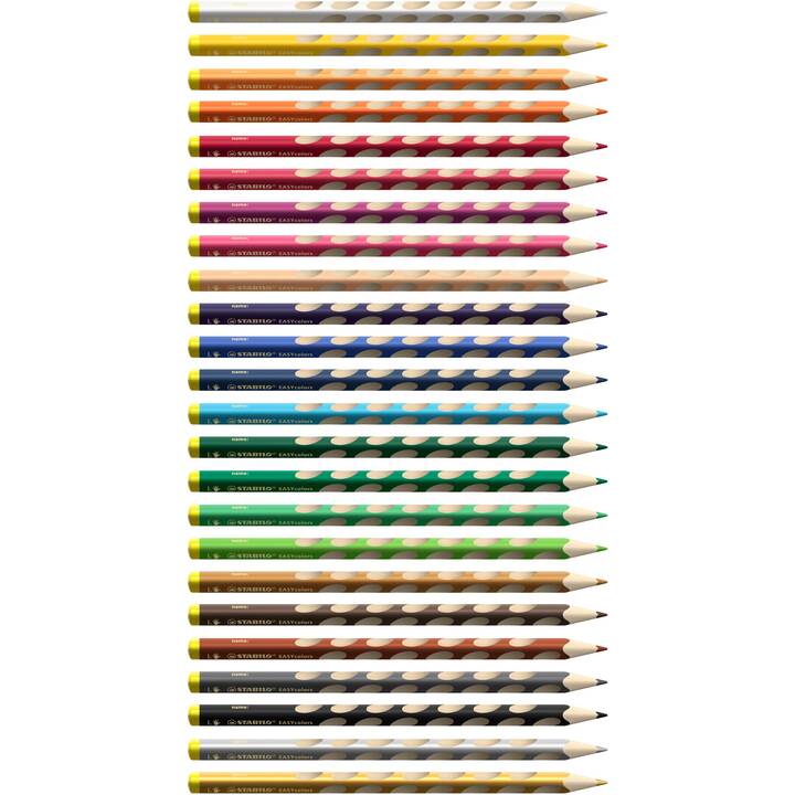 STABILO Farbstift EASYcolors (Mehrfarbig, 24 Stück)