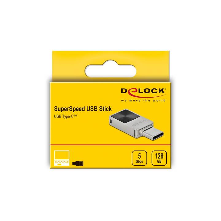 DELOCK Mini (128 GB, USB 3.0 Typ-C)