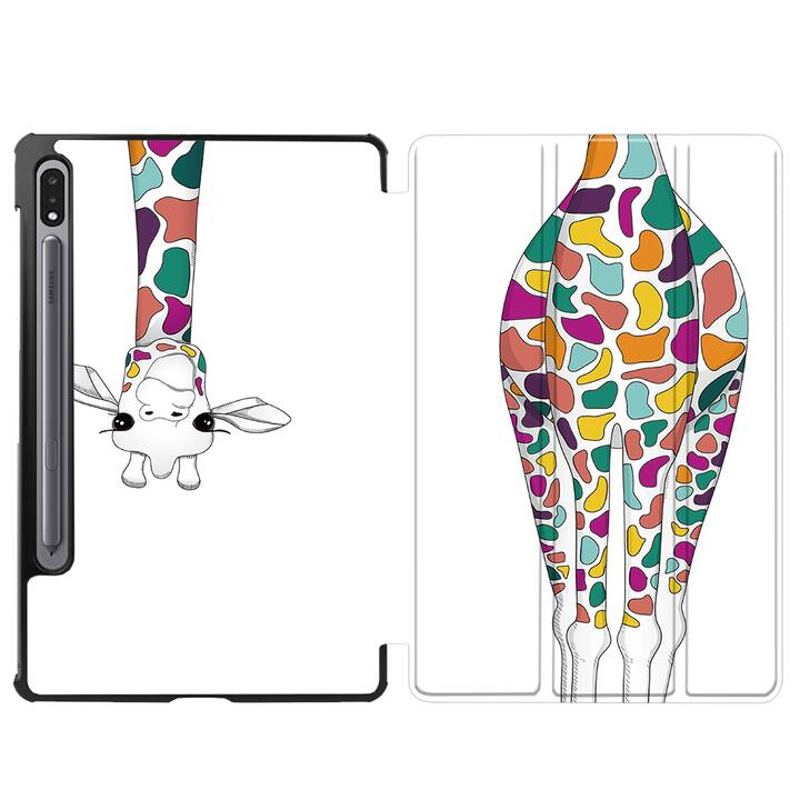 EG cover per Samsung Galaxy Tab S8+ 12.4" (2022) - bianco - giraffa