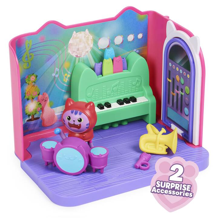 SPINMASTER Gabby's Dollhouse Deluxe Room DJ Catnips Musicroom Set de figurines de jeu