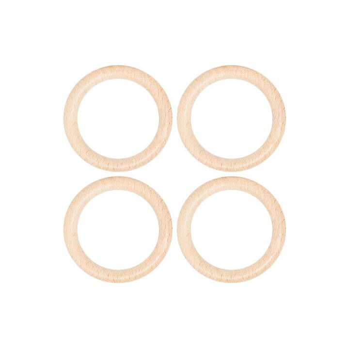 LALANA Holzartikel Ring (4 Stück)