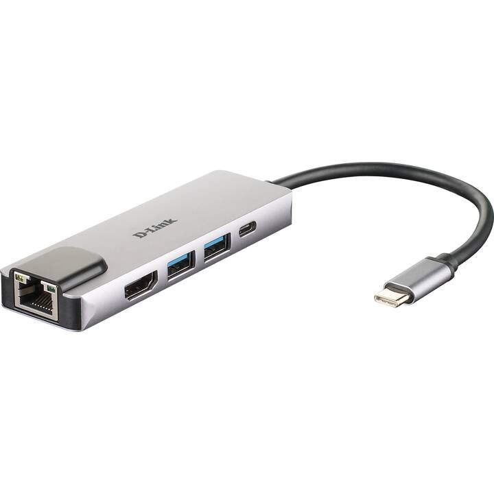 D-LINK DUB-M520 (5 Ports, HDMI, USB Type-A, USB Type-C, RJ-45)