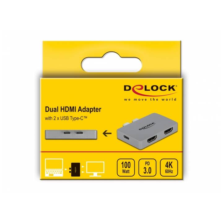 DELOCK Adaptateur vidéo (USB Type-C)