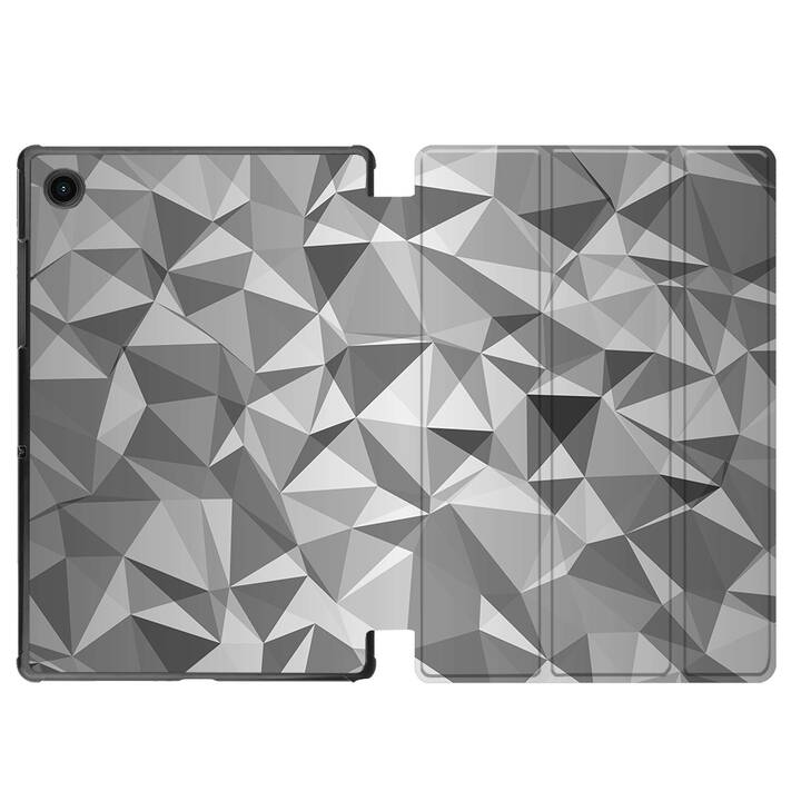 EG Hülle für Samsung Galaxy Tab A8 10.5" (2021) - geometrisches Muster - grau