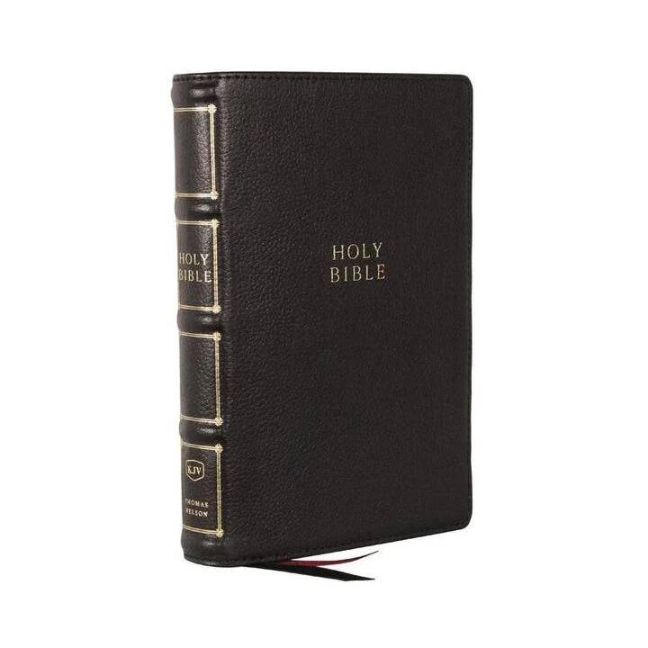 KJV Holy Bible: Compact Bible with 43,000 Center-Column Cross References, Black Leather w/ Thumb Indexing (Red Letter, Comfort Print, King James Version)