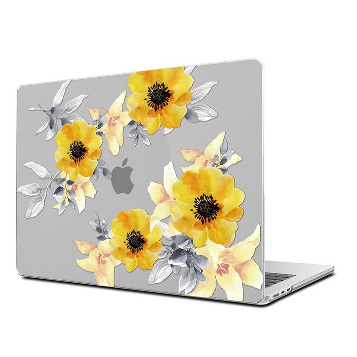 EG Hardcase (MacBook Air 13" M2 2022, Blumen, Gelb)