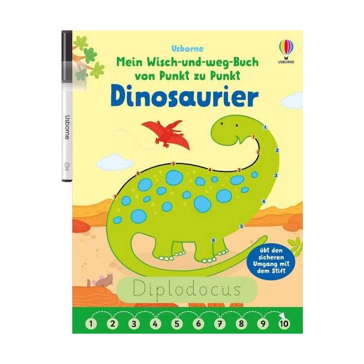 Mein Wisch-und-weg-Buch von Punkt zu Punkt: Dinosaurier