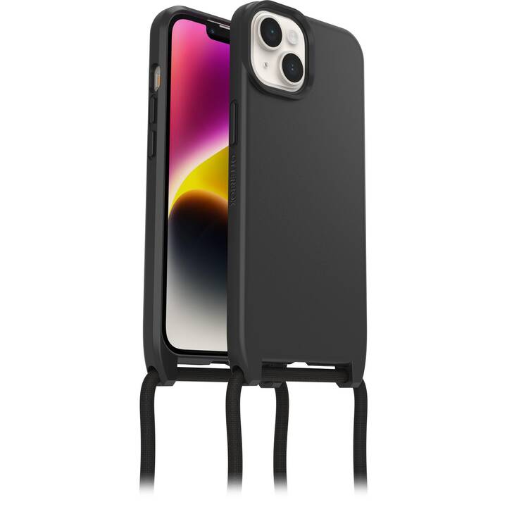 OTTERBOX Backcover mit Kordel (iPhone 14, Schwarz)