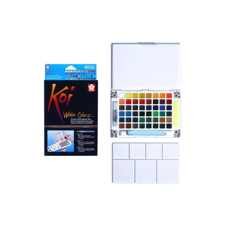 TALENS Colore acquerello Koi Pocket Field Sketch Box Set (48 pezzo, Multicolore)