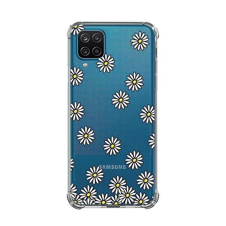 EG Backcover (Galaxy A12, Blumen, Transparent)