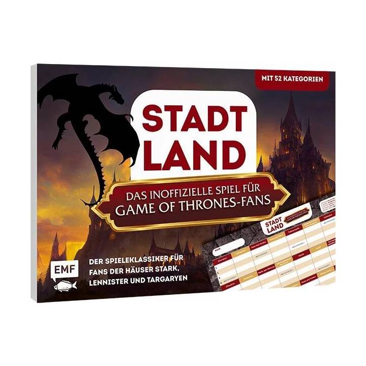 EDITION MICHAEL FISCHER Stadt, Land, das inoffizielle Spiel für Game of Thrones-Fans - Der Spieleklassiker für Fans der Häuser Stark, Lannister und Targaryen (DE)