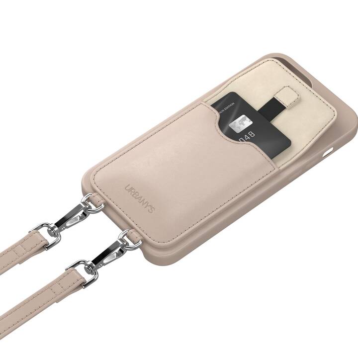 URBANY'S Backcover con cordoncino Beach Beauty (iPhone 15 Pro Max, Beige)