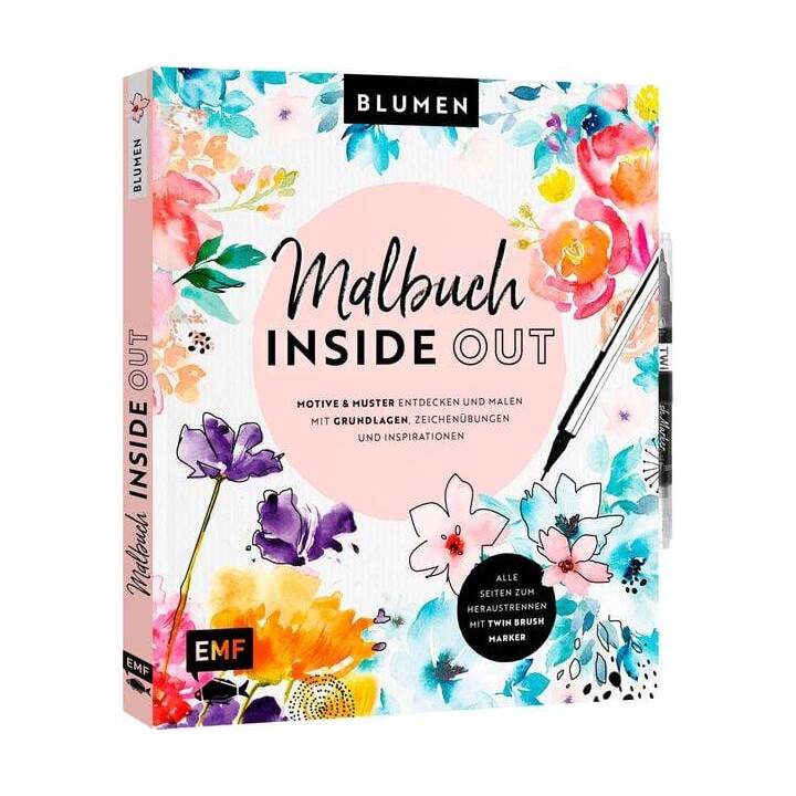 Malbuch Inside Out: Watercolor Blumen