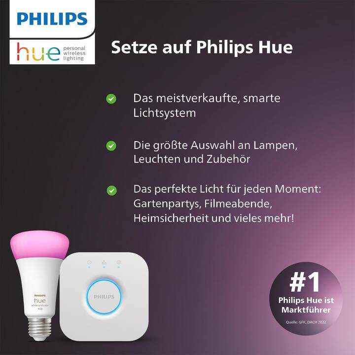 PHILIPS HUE Ampoule LED White & Color Ambiance MR16 400lm (GU5.3, Bluetooth, 6.3 W)