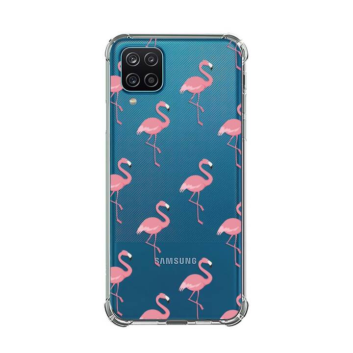 EG Backcover (Galaxy A12, Oiseaux, Transparent)