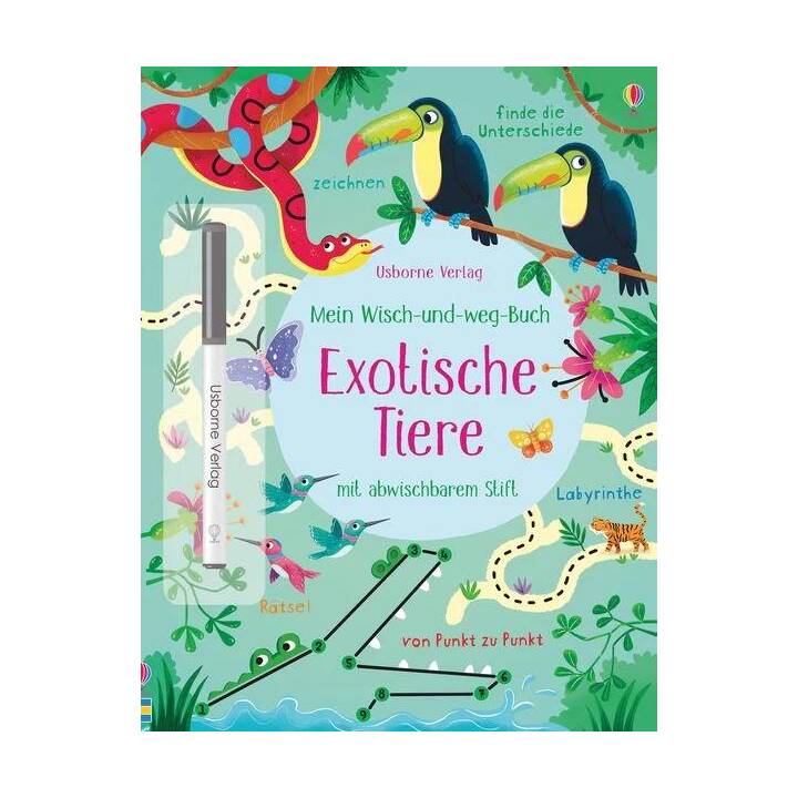 Mein Wisch-und-weg-Buch: Exotische Tiere