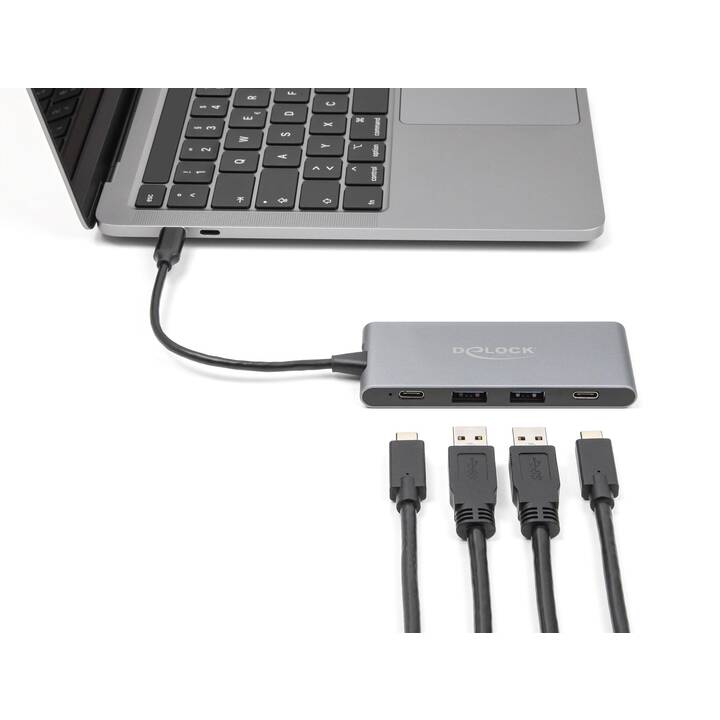 DELOCK USB-Hub (5 Ports, USB C, USB A)